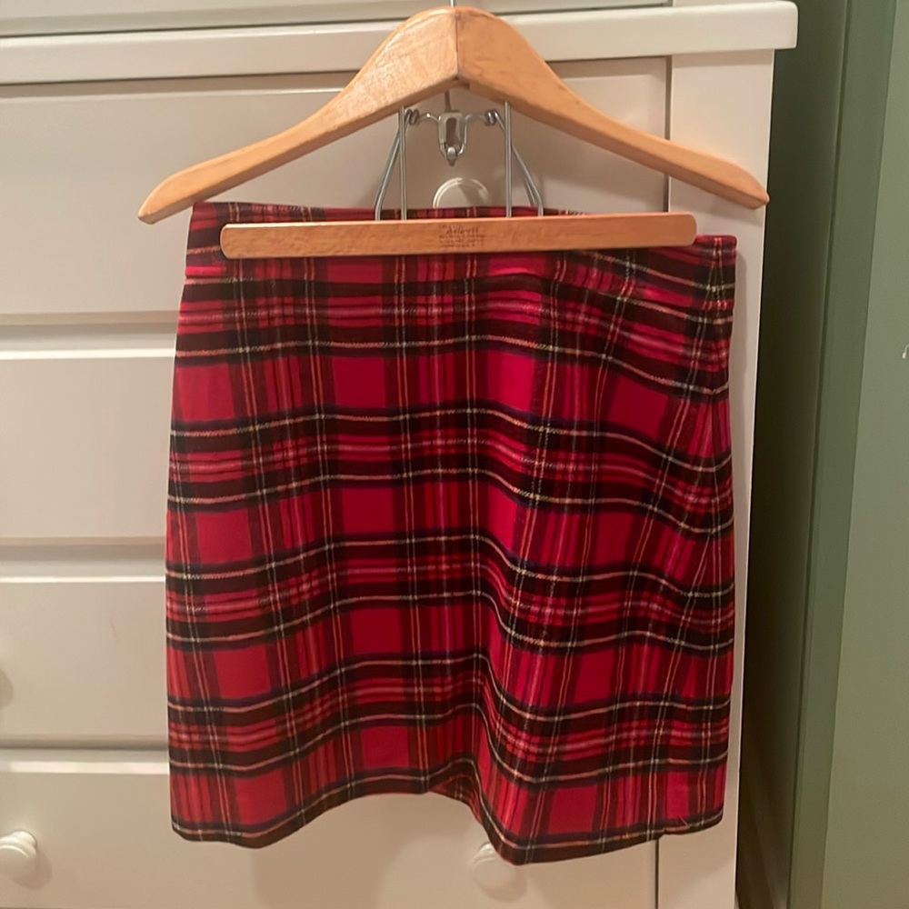 J. Crew Tartan Wool blend mini
